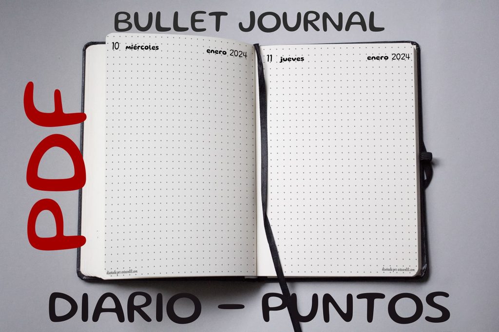bullet journal 2024 diario para imprimir pdf gratis
