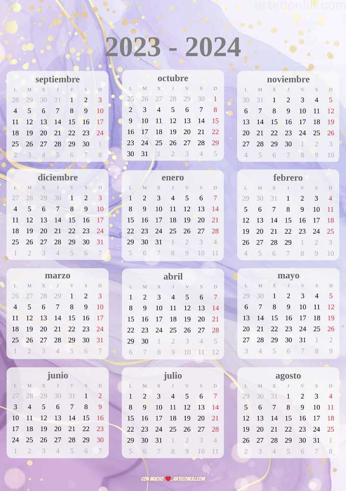calendario escolar 2023 2024 septiembre agosto aesthetic3